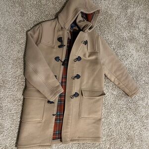 Brooks Brothers Tan / Beige Wool Duffle Coat Men L